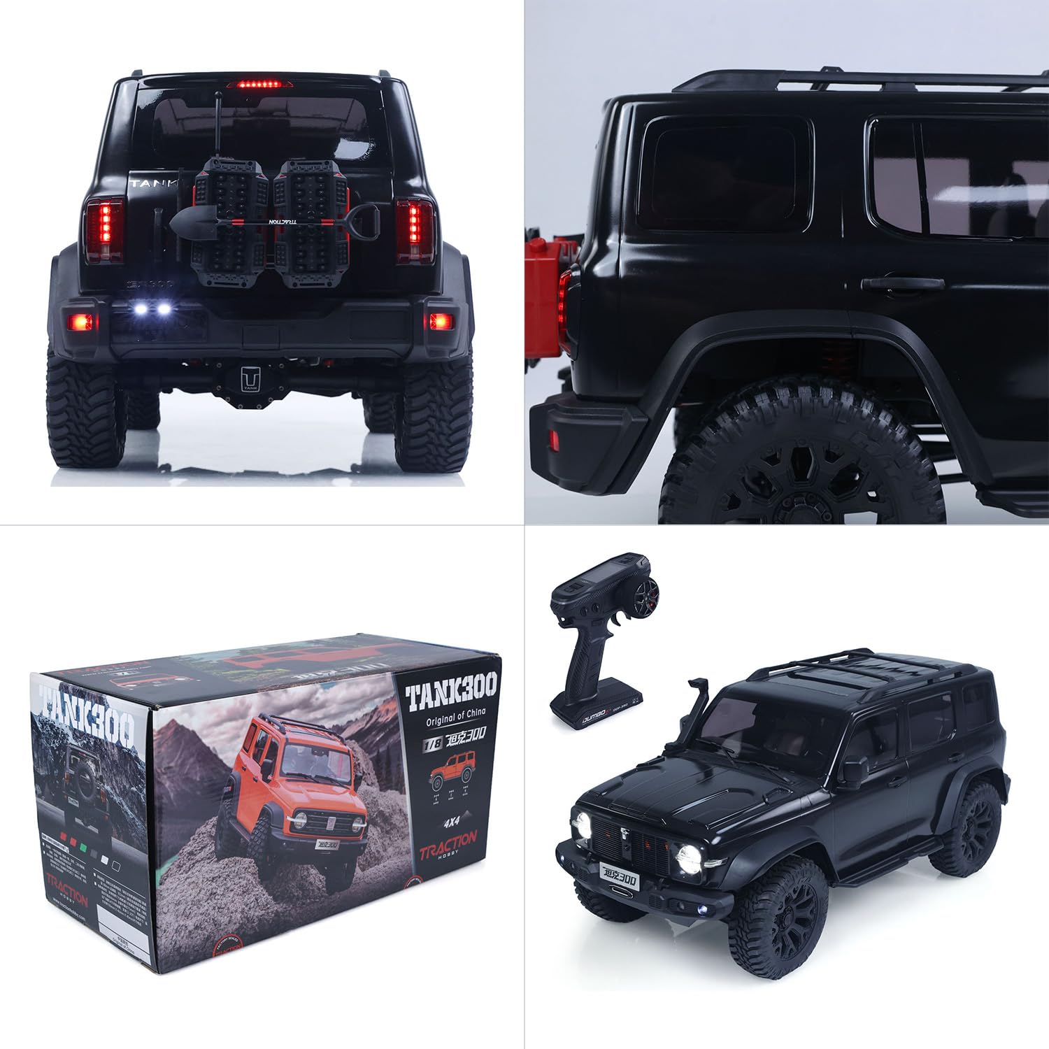 Traction Hobby KM GWM Tank 300 1:8 Scale RC Crawler Truck W/ Locking Diffs 4WD High Torque Servo Dumbo 10-Channel Remote Control