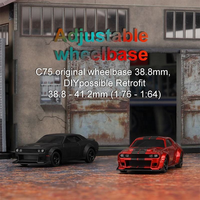 Turbo Racing C75 1:76 Scale RTR 2.4G 7km/h Max Speed TC04 Chassis Enhanced Stability RC Mini Car