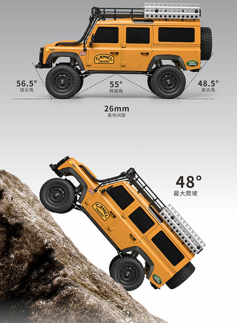 MN111 Defender 110 2.4G Proportional KIT Nylon Miniature 4WD 4X4 Led Aluminum Alloy Remote Control RC Mini Crawler