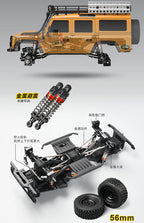 MN111 Defender 110 2.4G Proportional KIT Nylon Miniature 4WD 4X4 Led Aluminum Alloy Remote Control RC Mini Crawler