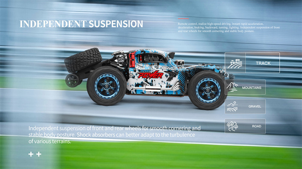 WLtoys 284161 1:28 4WD RC Car with LED Lights 2.4G Radio Remote Control Car Off-Road Drift Monster Trucks Toys for Kids 2023 New (284161 1B)