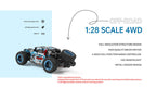 WLtoys 284161 1:28 4WD RC Car with LED Lights 2.4G Radio Remote Control Car Off-Road Drift Monster Trucks Toys for Kids 2023 New (284161 1B)