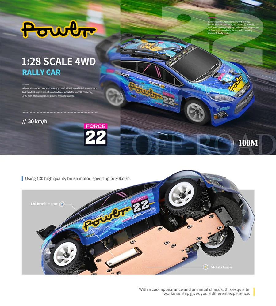 Wltoys 284010 RC Drift Car 1/28 2.4G 4WD RTR with LED Lights High Speed RC India